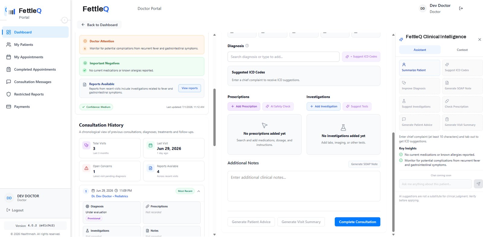 Consultation workflow
